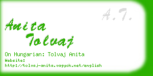 anita tolvaj business card